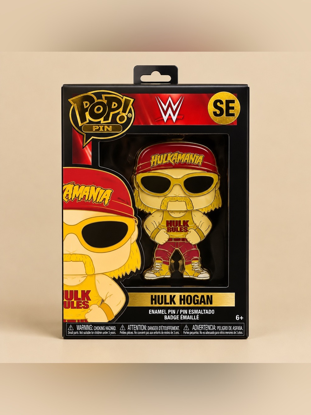 Funko pop Hulk Hogan POP Enamel Pin